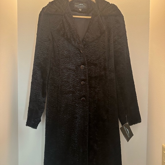 MONTANACO BUTTE MONTANA Faux Fur Coat Size M New With Tags Black. - Picture 5 of 13